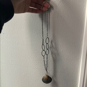 Black and Tan Shell Keychain